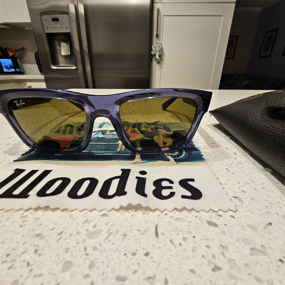 Ray-Ban Blue Sunglasses with Yellow Lenses